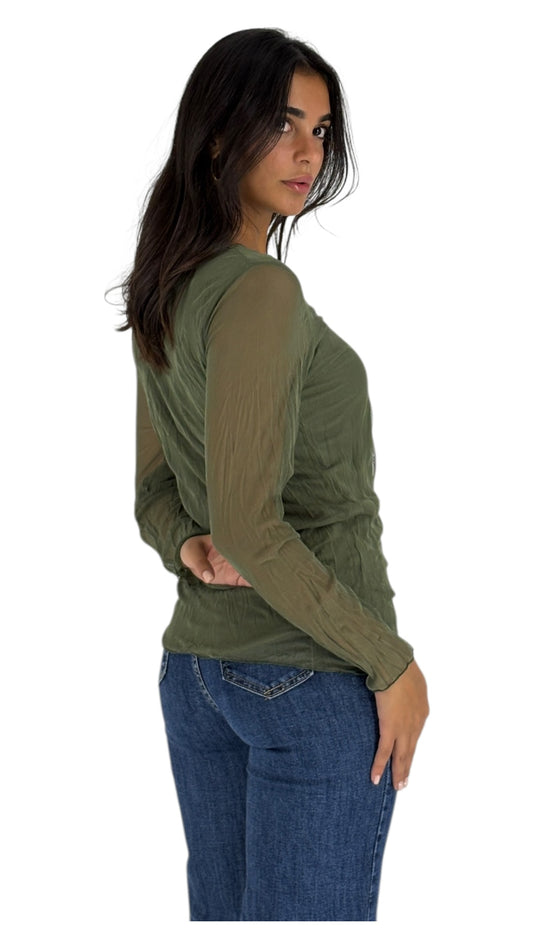 Paris Olive Green Top