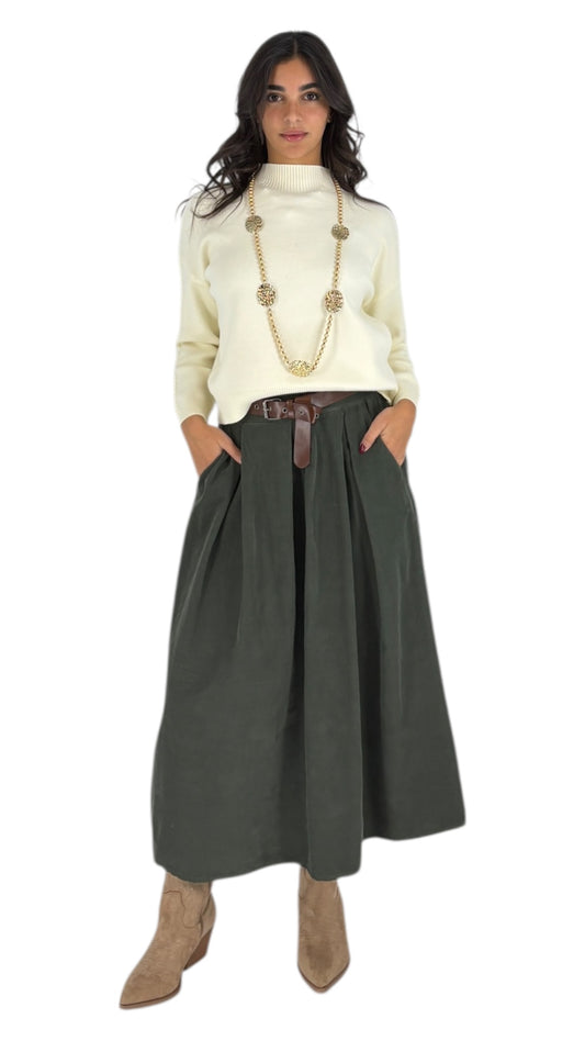 Solen Olive Skirt