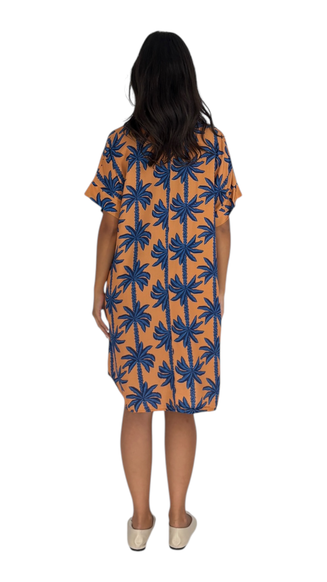 Najat Navy/Orange Dress