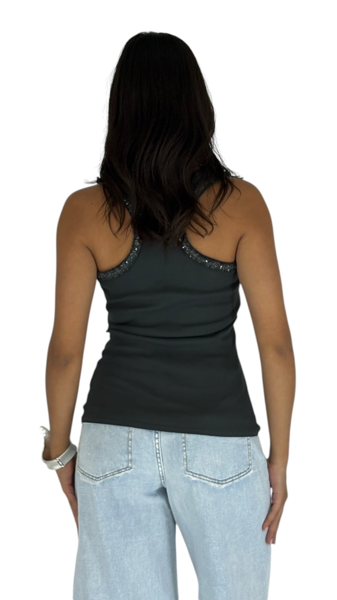 Arti Grey Racer Back Top