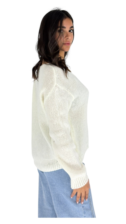 June White Sweater