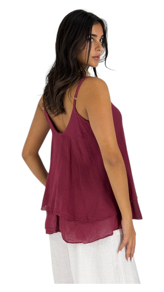 Wanda Maroon Top