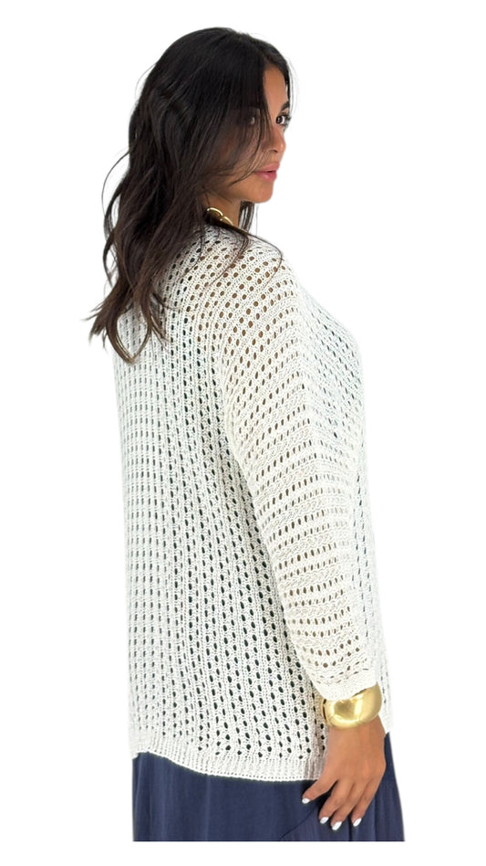 Zane White Cardigan