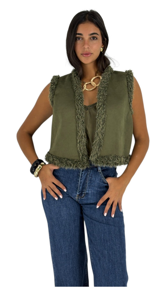 Meral Olive Green Vest