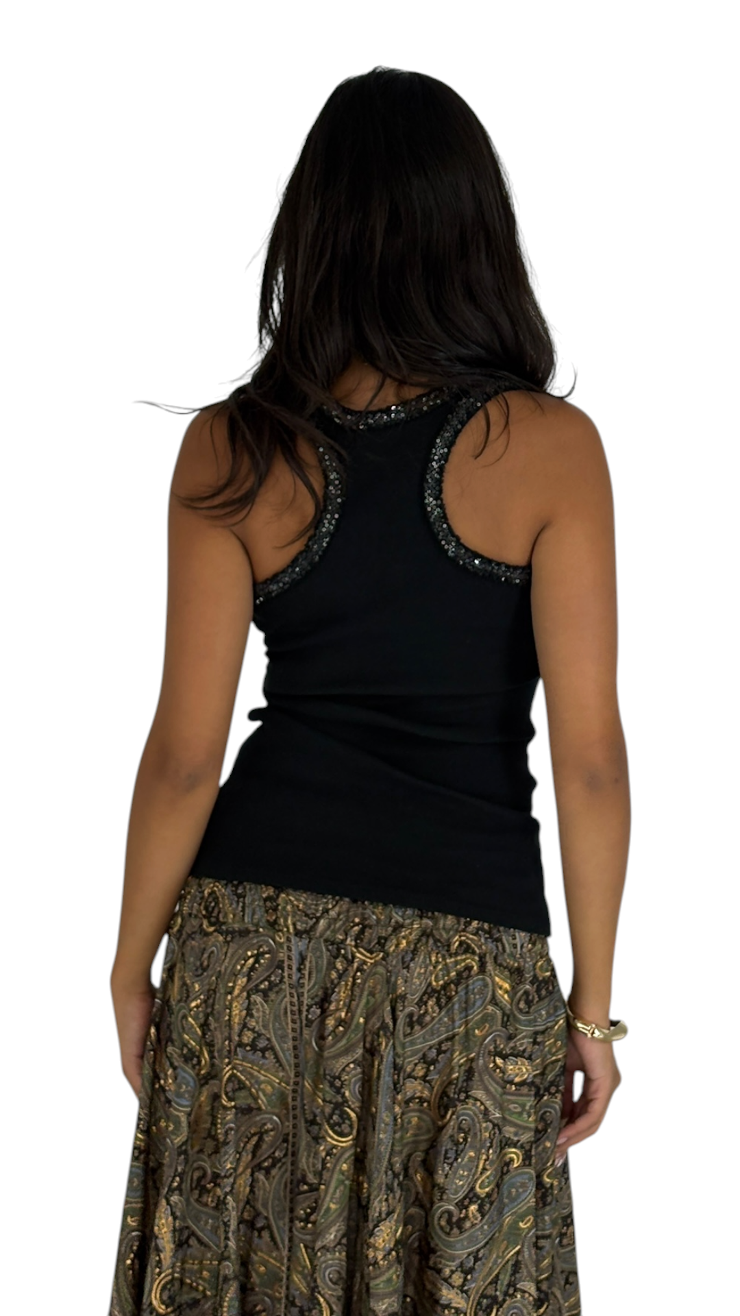 Arti Black Racer Back Top