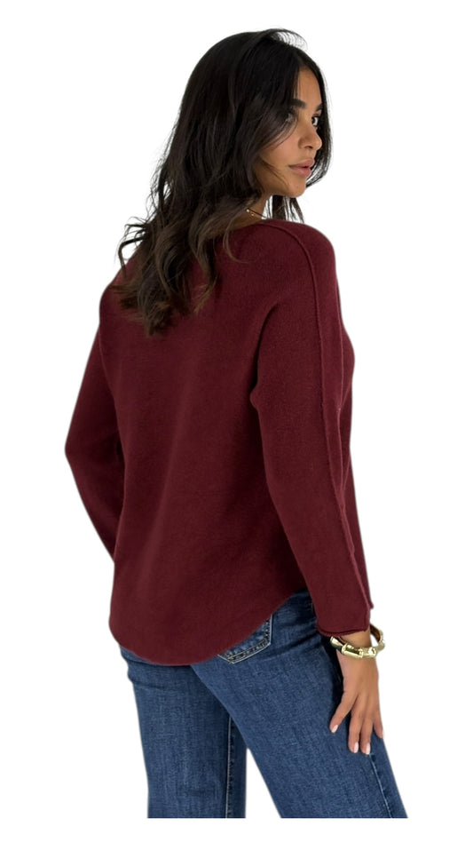 Carmen Burgundy Top