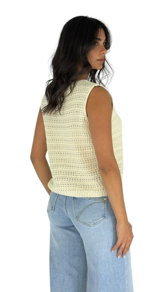 Jida Cream Vest