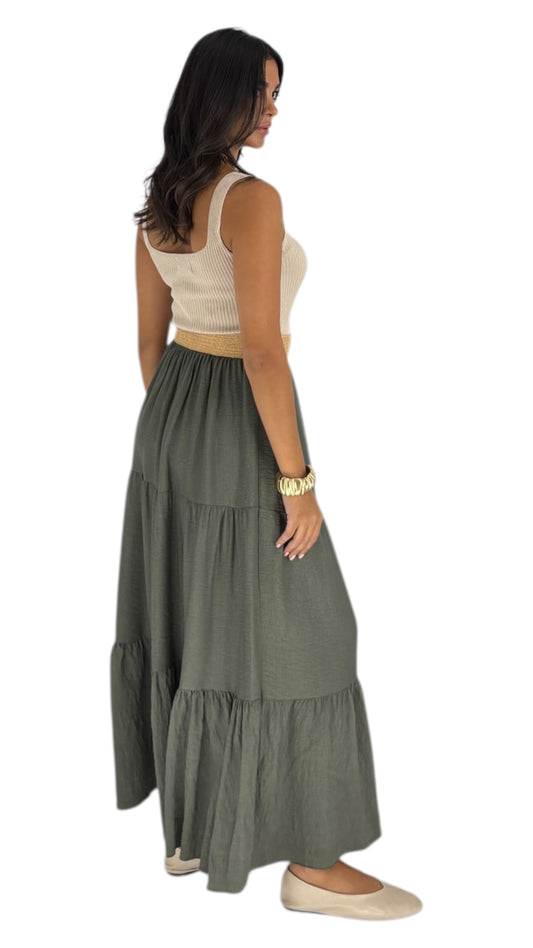 Quinn Kaki Skirt