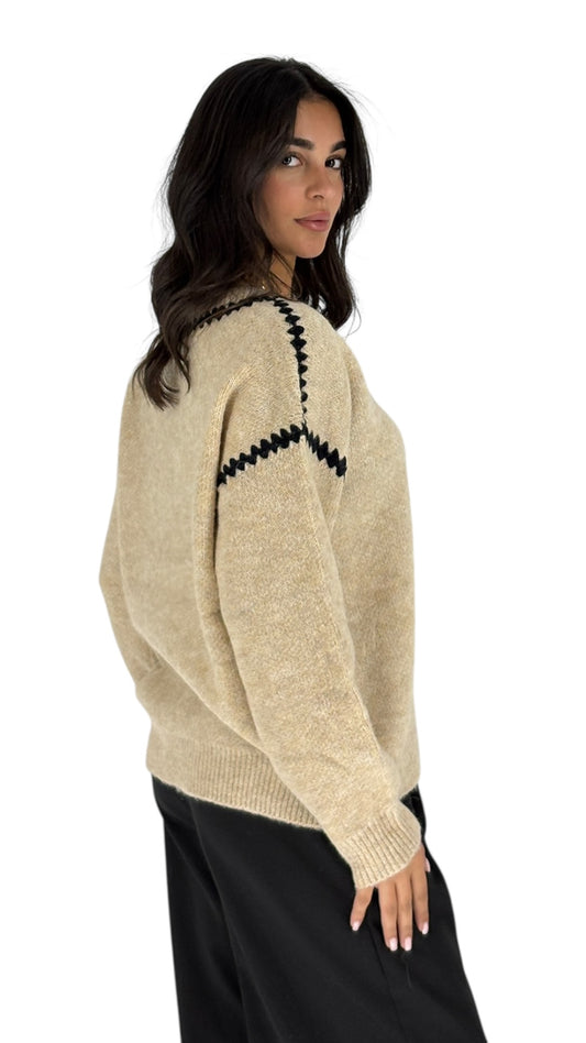Donia Beige Sweater