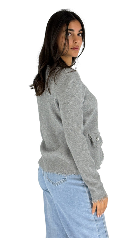 Rocia Grey Cardigan