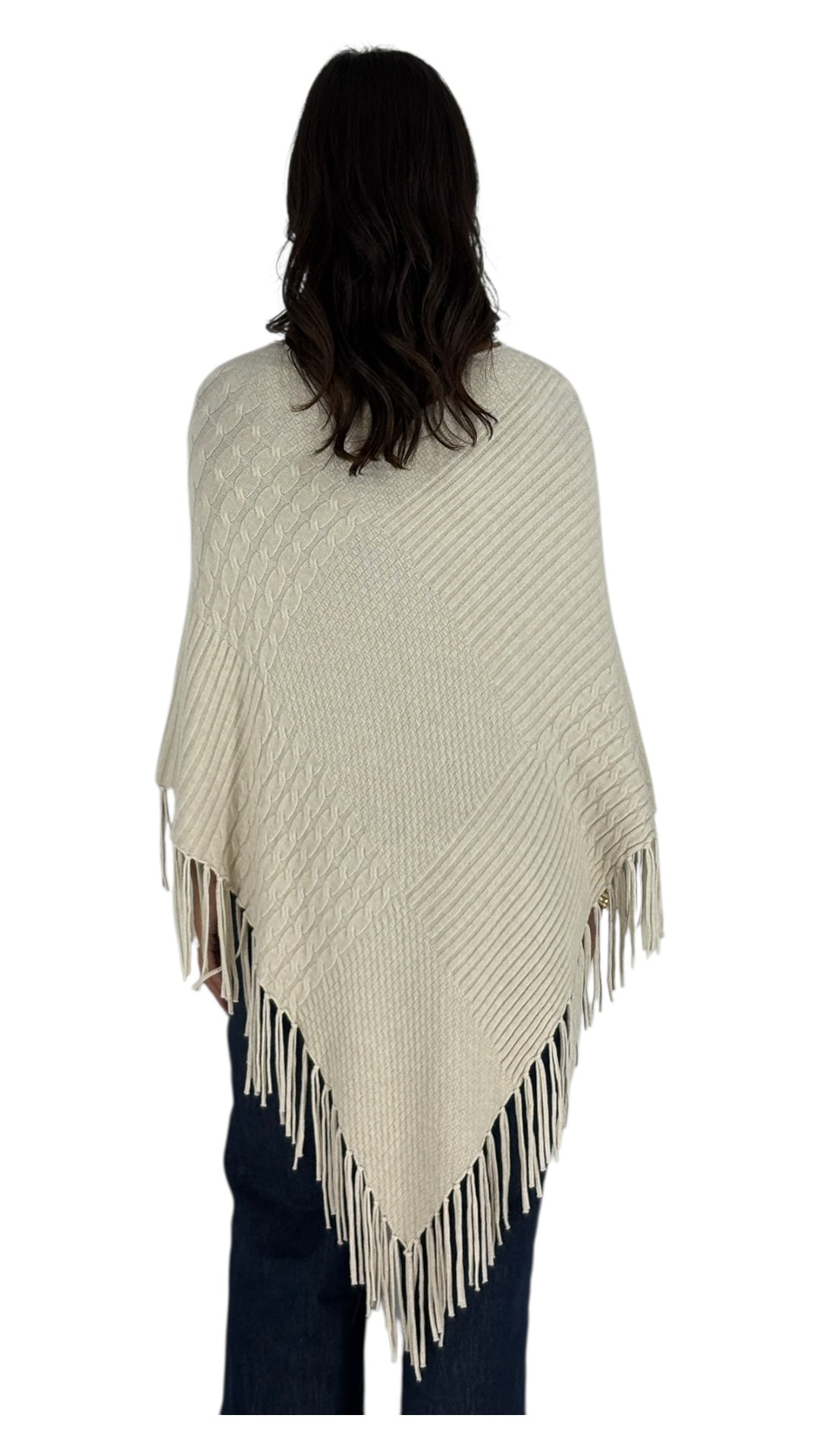 Jaidaa Beige Poncho