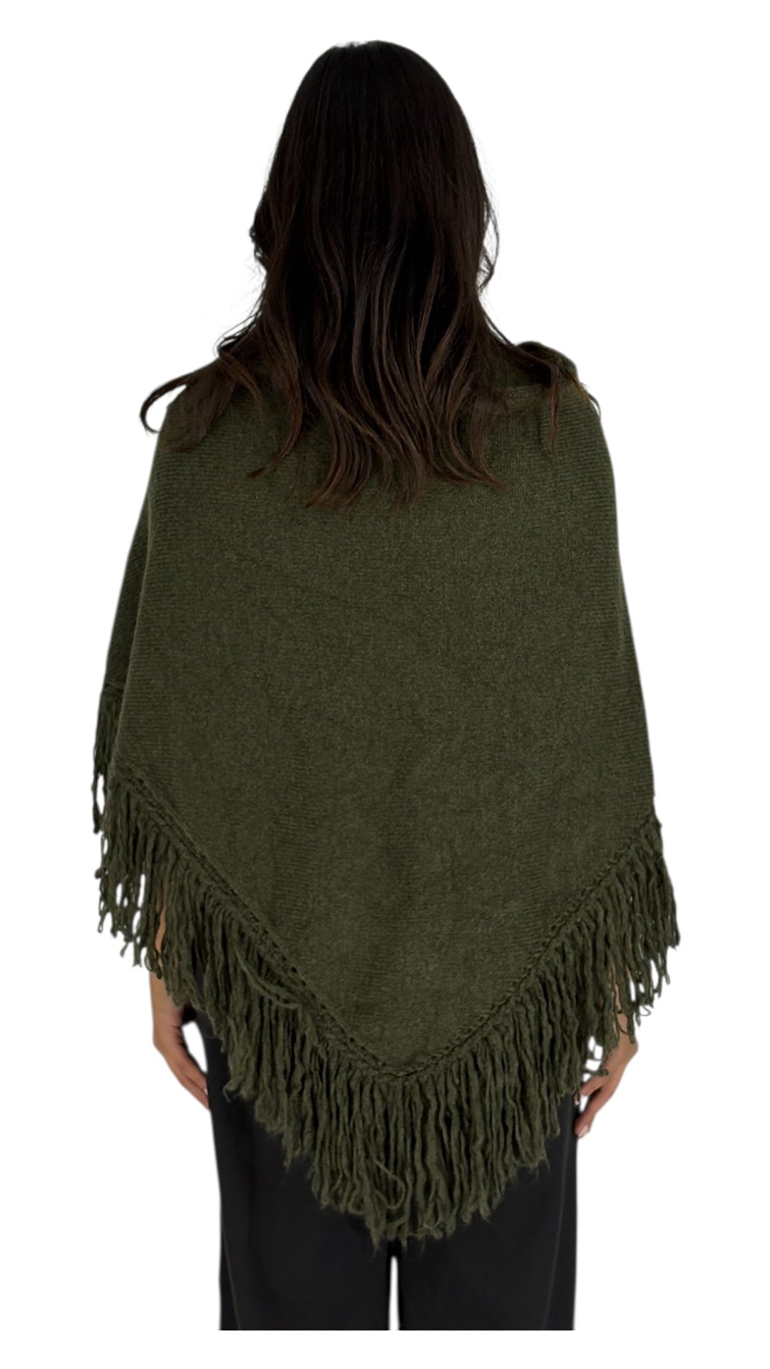 Zenin Olive Green Poncho