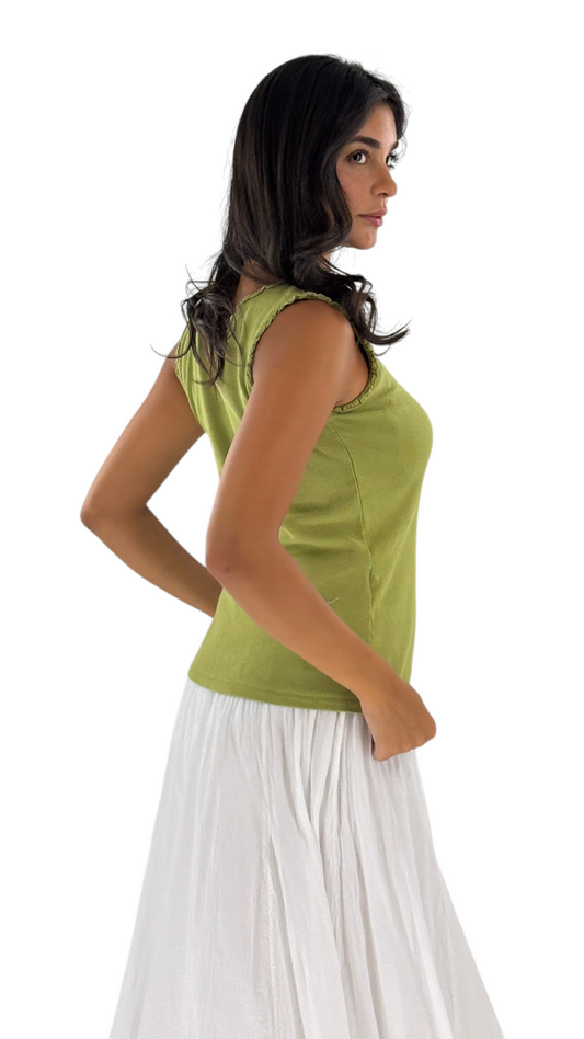 Lina Chartreuse Top