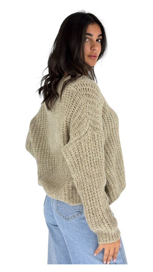 Helen Taupe Cardigan
