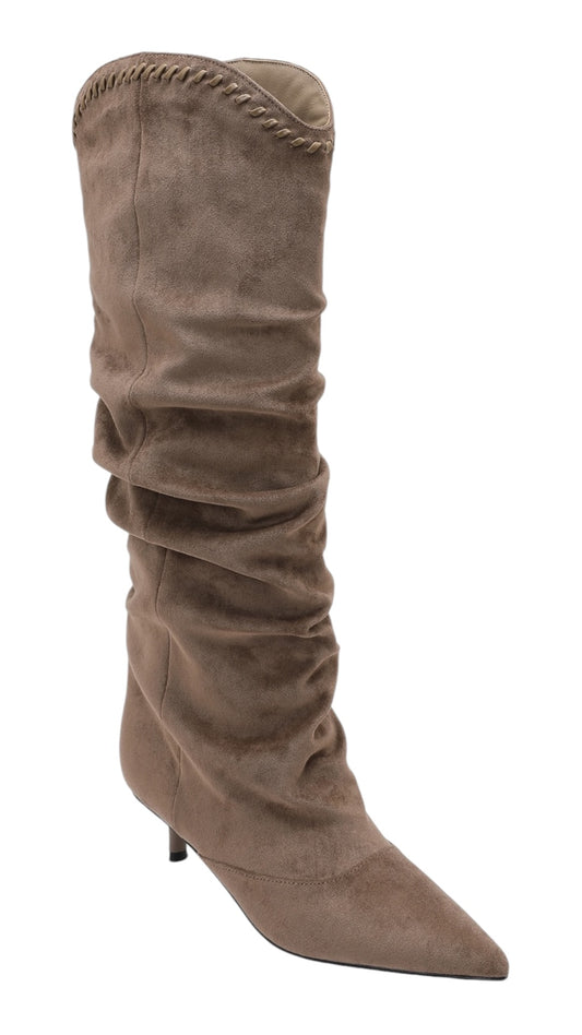 Ruched Pointed Toe Boots