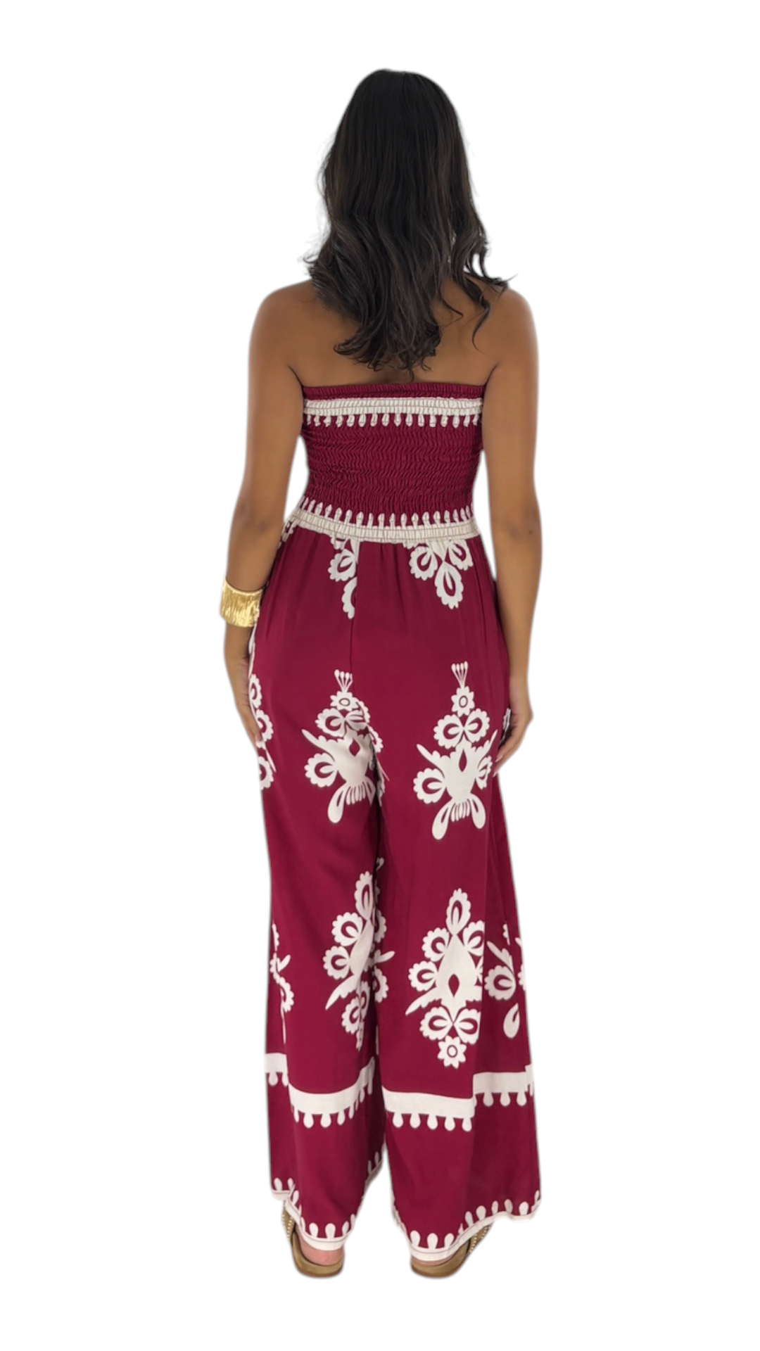 Malo Maroon Jumpsuit