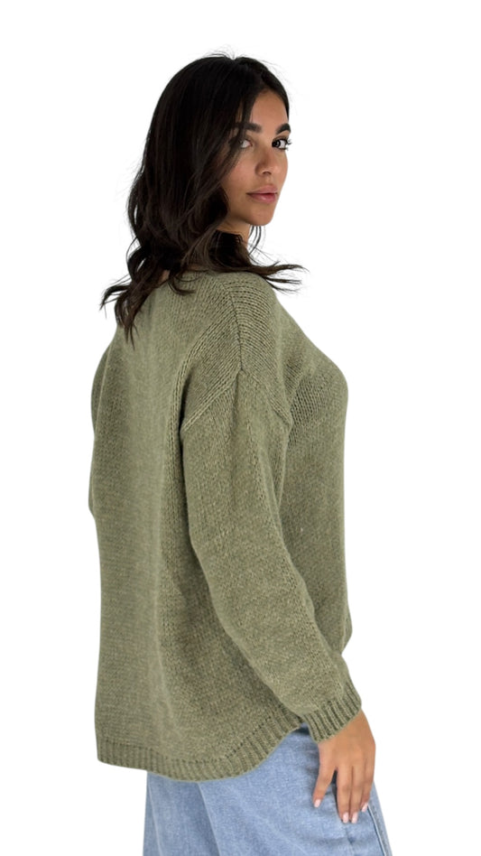 June Kaki Sweater