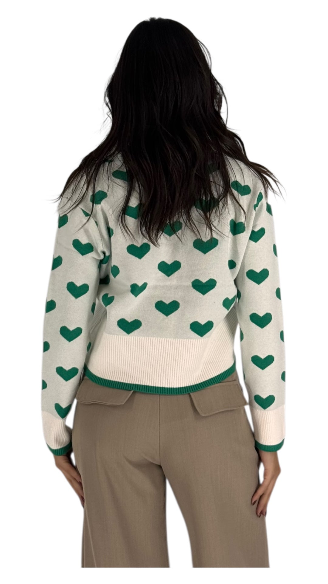 Hearts White Cardigan