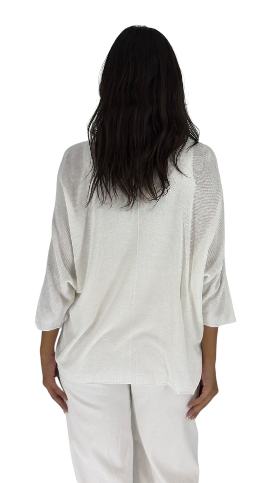 Jihan White Cardigan