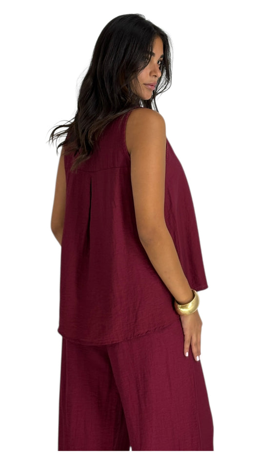 Remi Maroon Top