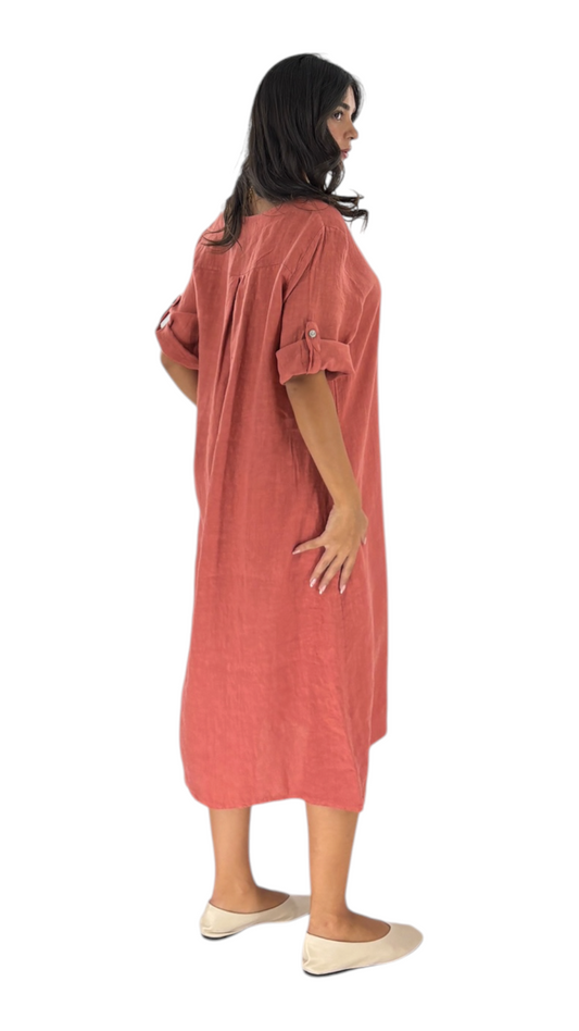 Zain Salmon Dress