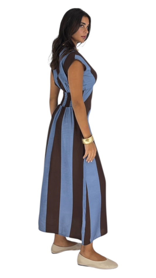 Jade Blue/Brown Dress
