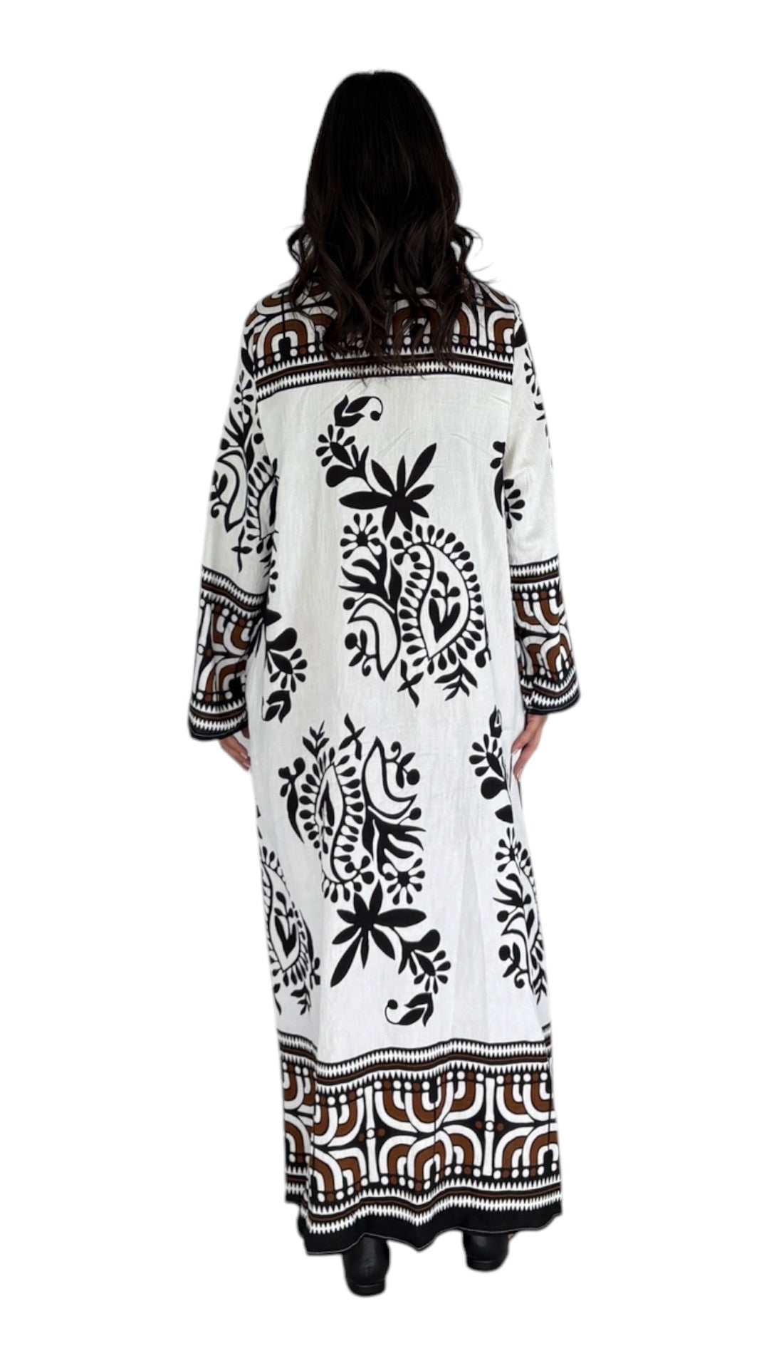 Idal White/Brown Dress