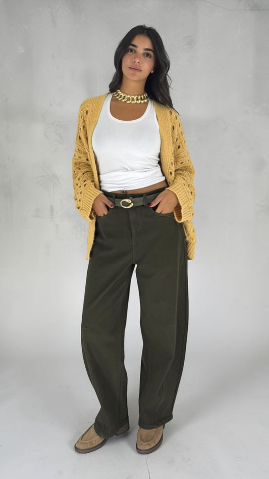 Niha Mustard Cardigan