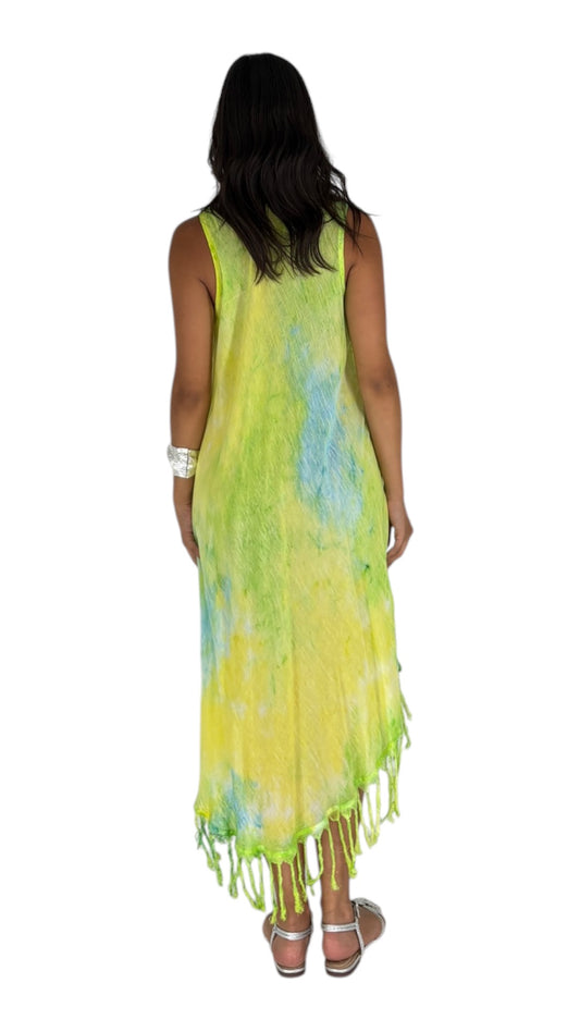 Rendar Lime/ Teal Dress