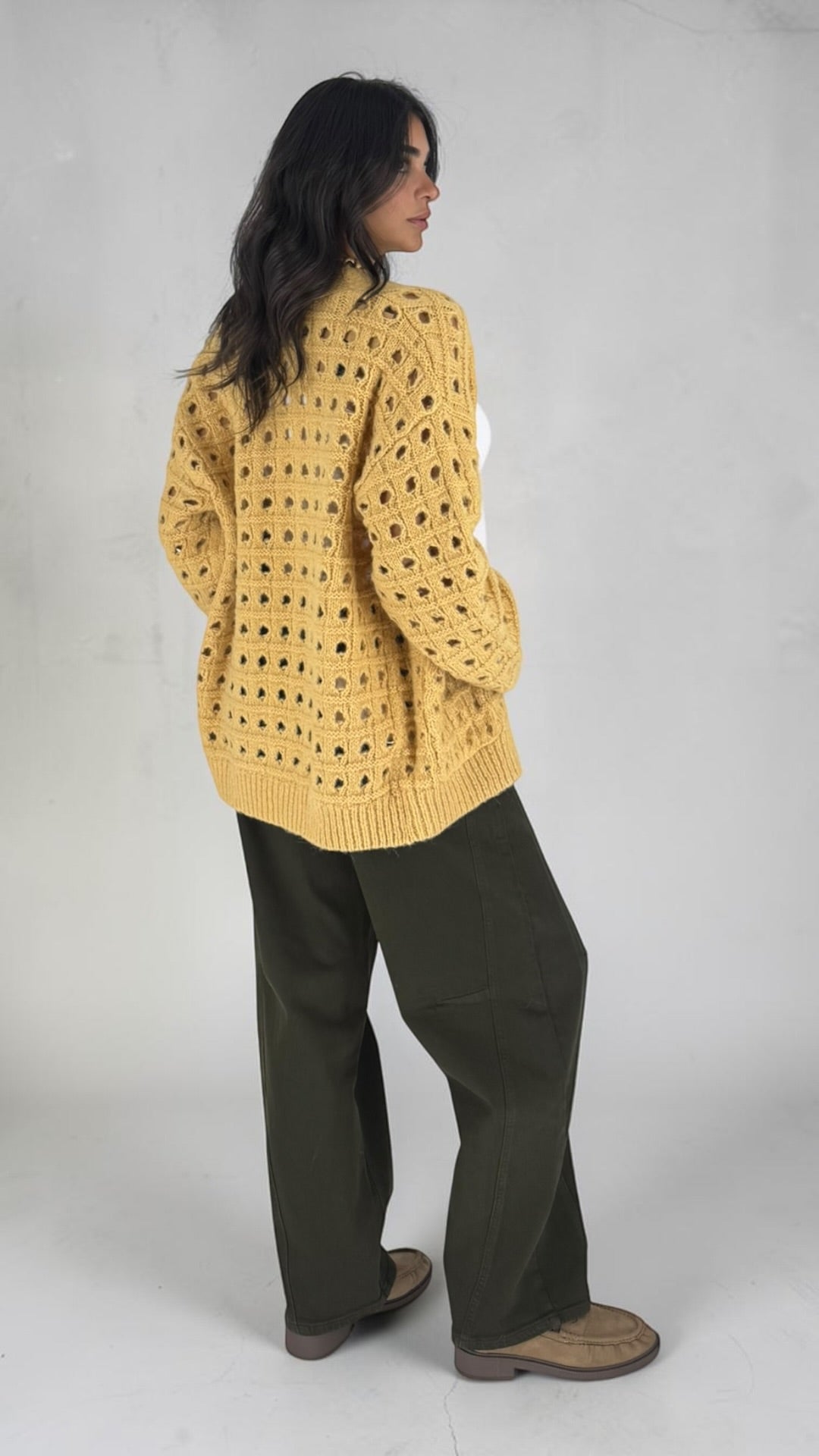 Niha Mustard Cardigan