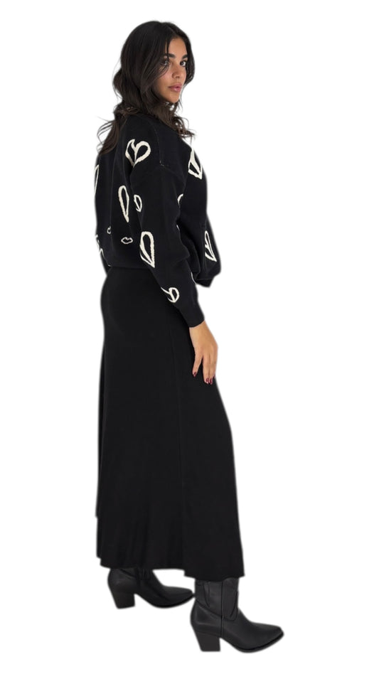 Basant Black Skirt