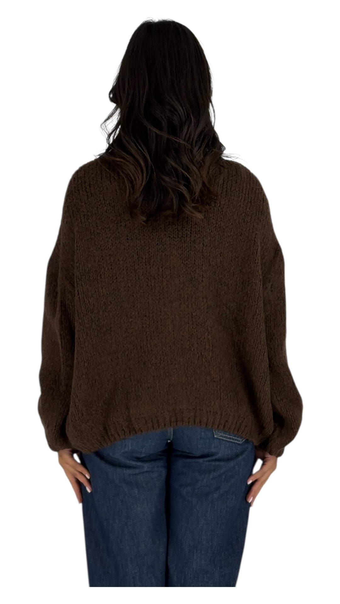 Elio Brown Cardigan
