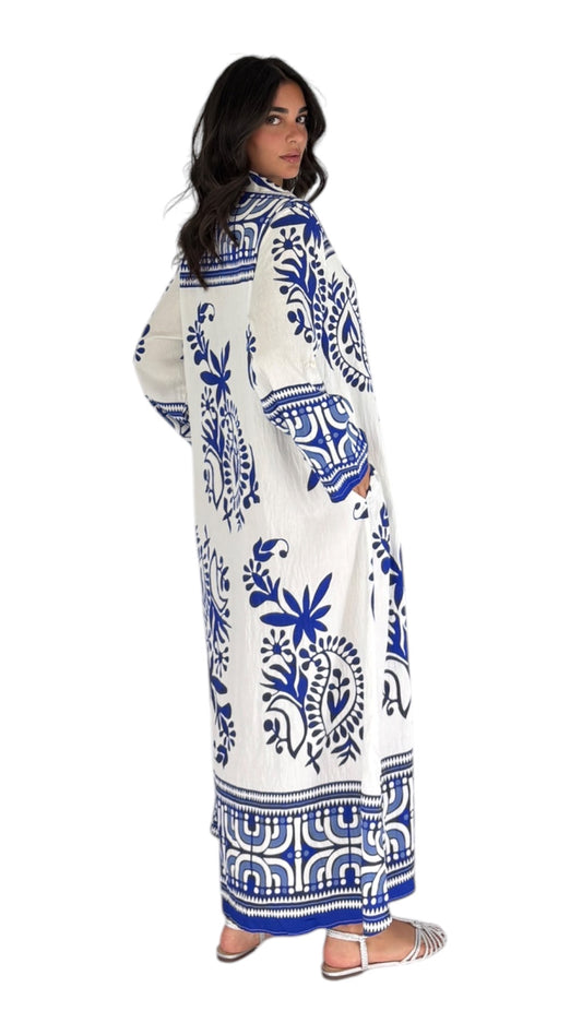 Idal White/Blue Dress