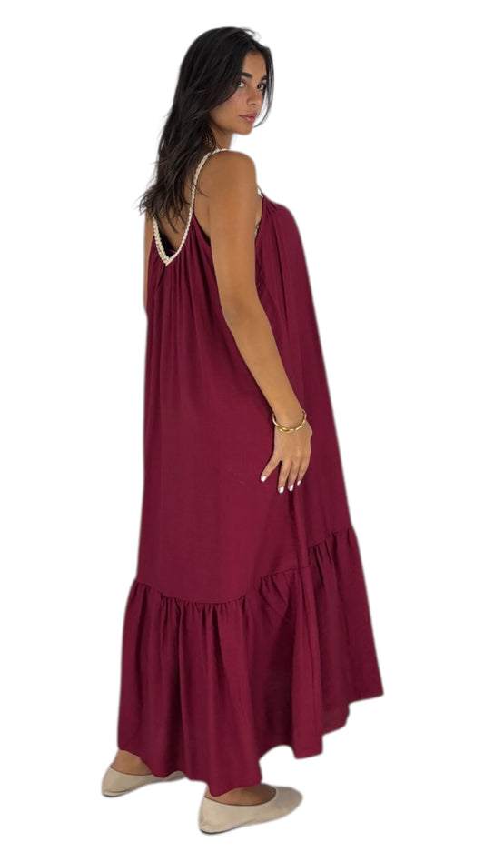 Farah Maroon Dress