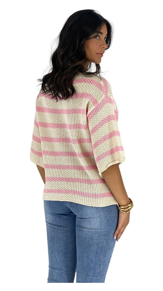 Loly Pink/Cream Top