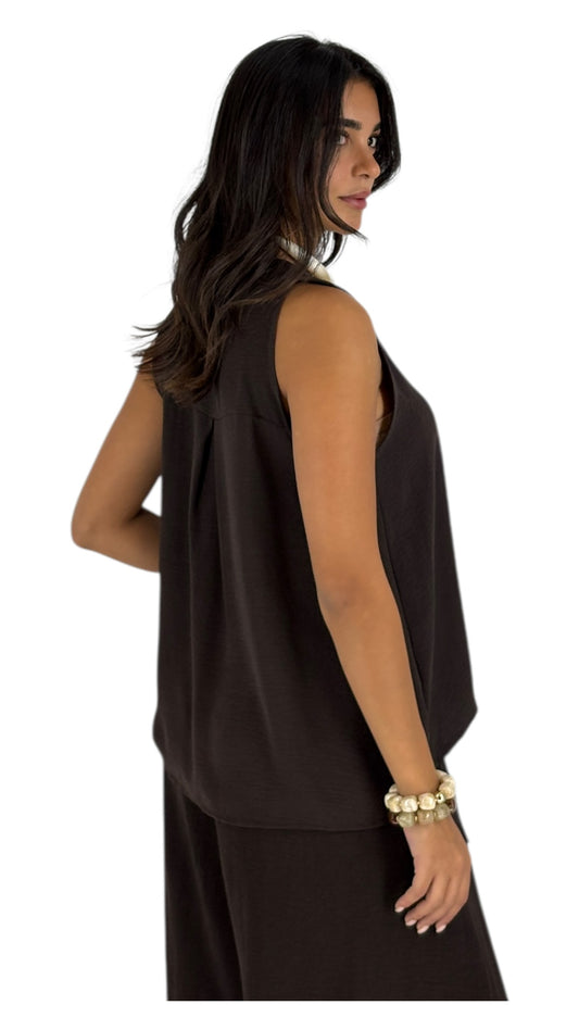Bushra Brown Top