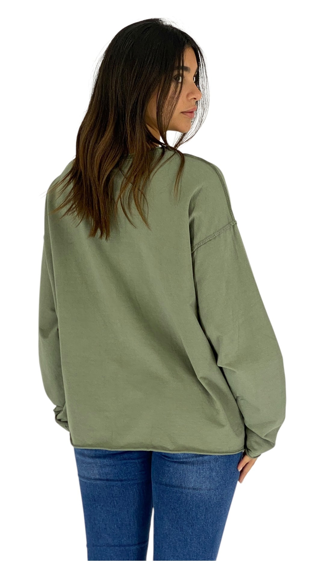 Roots green khaki top