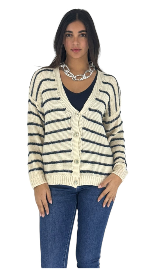 Jude navy stripped cardigan