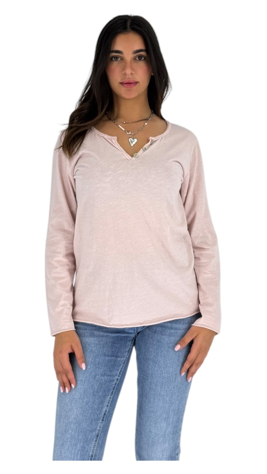 Cuts light pink top