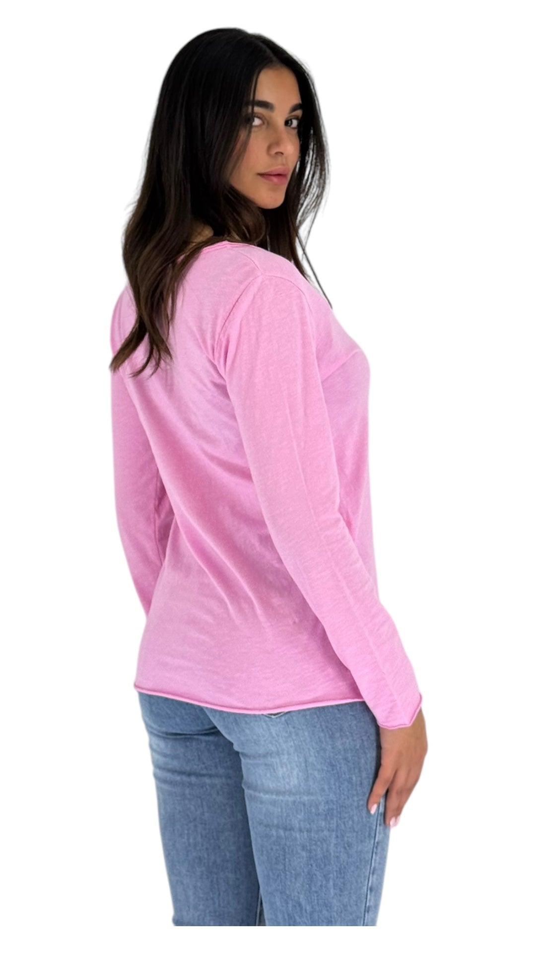 Cut hot pink top