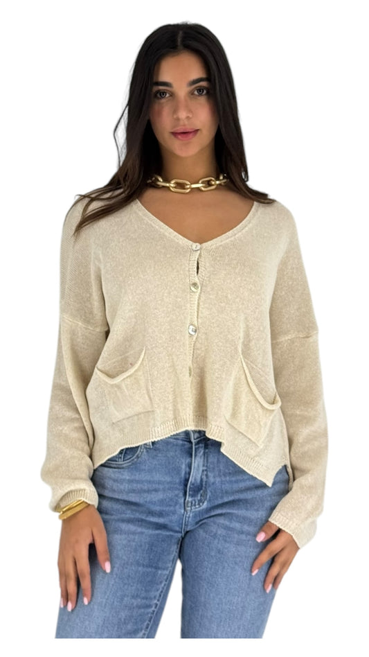 Carol beige cardigan