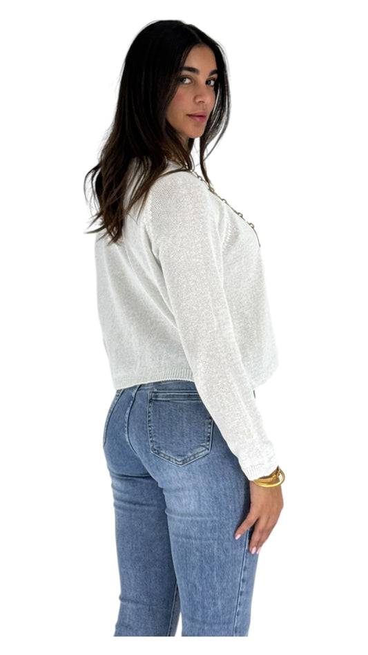 Seri white cardigan