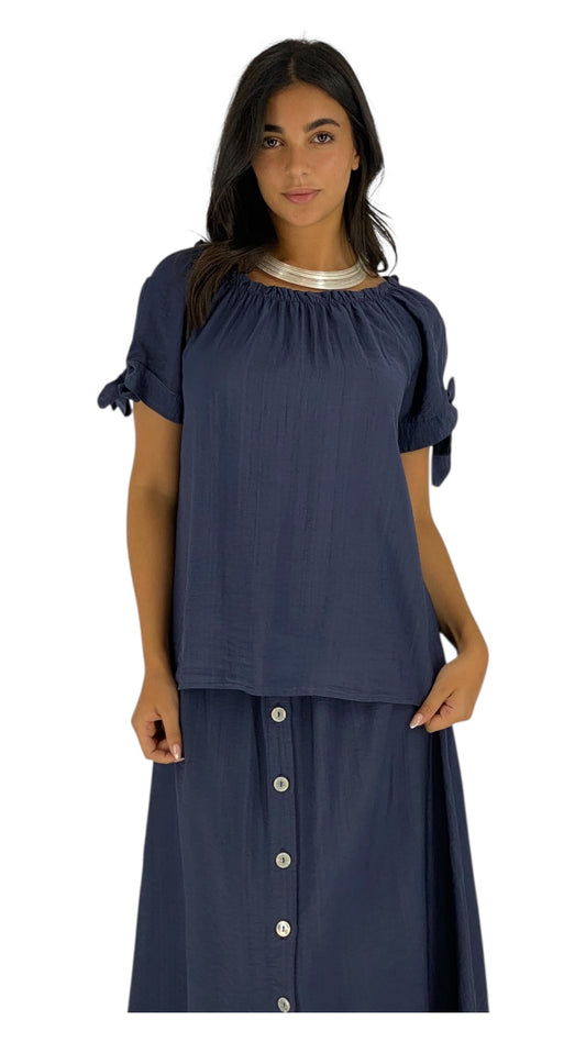 Rinata Navy Top
