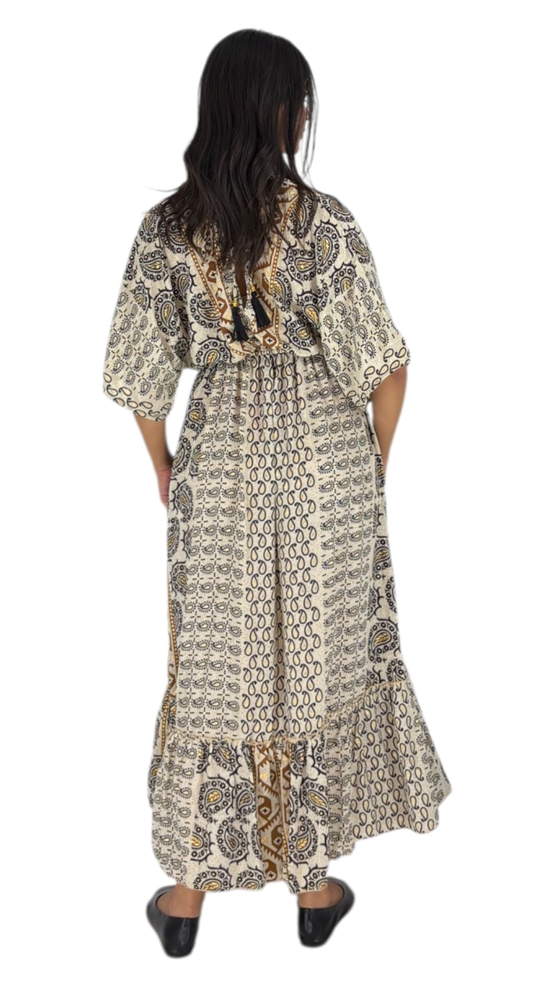 Zinaida Black/Beige Dress