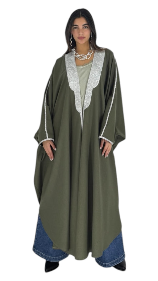 Bisht khaki abaya