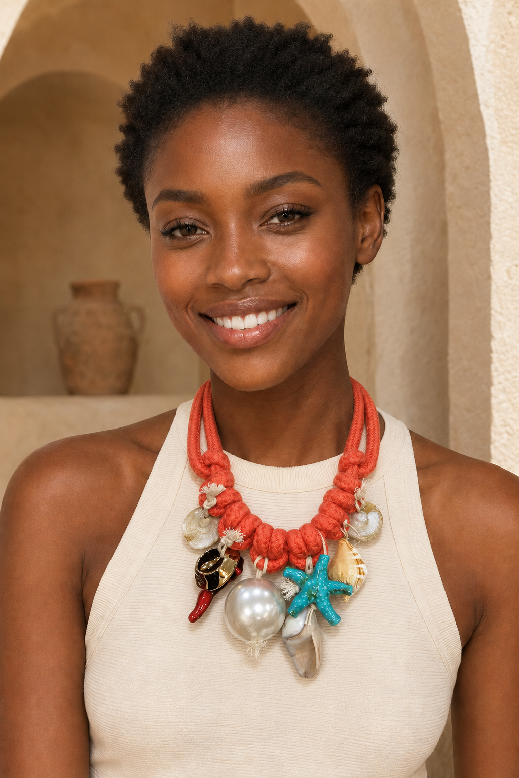 Viki coral necklace