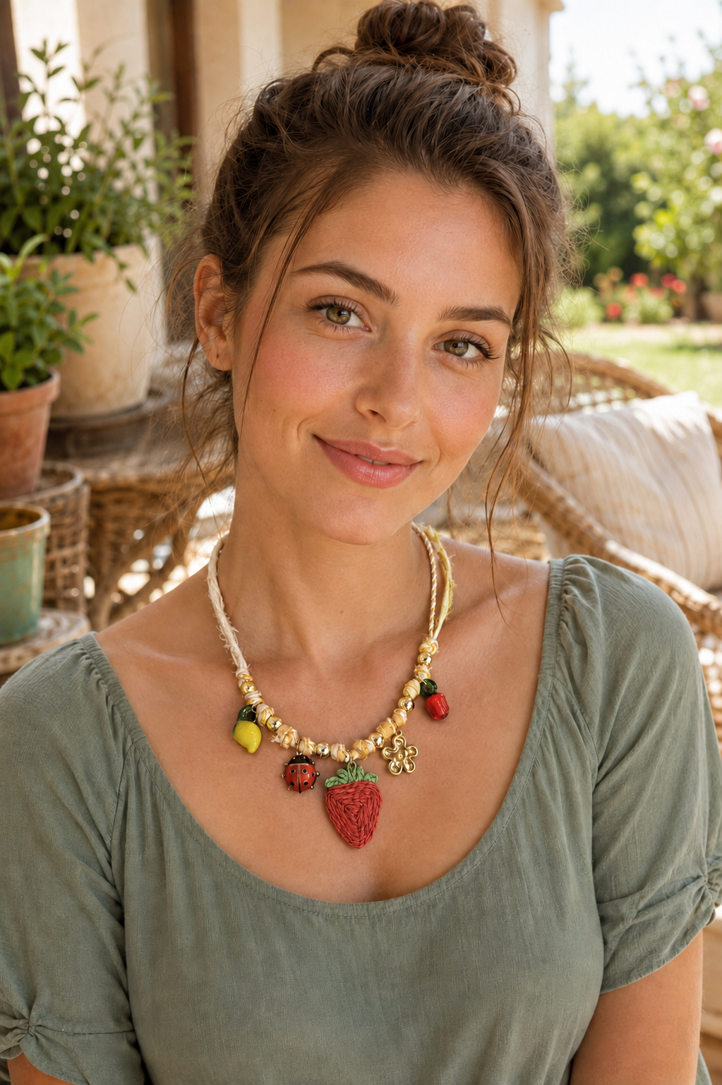 Fiona strawberry necklace