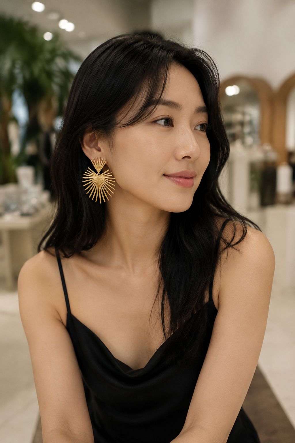Sunshine gold earring