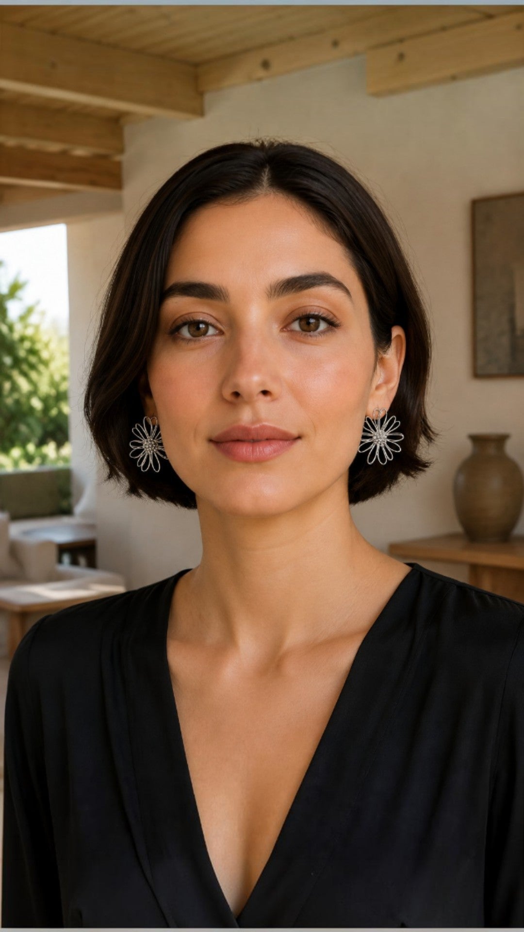 Arifa silver earing
