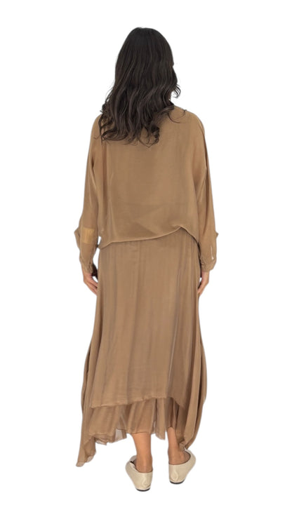 Mena Camel Skirt